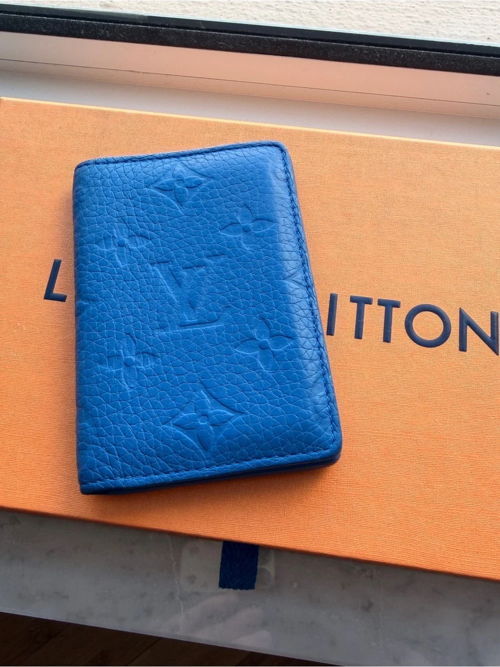 Louis Vuitton Blue Monogram Taurillon Leather Pocket Organizer